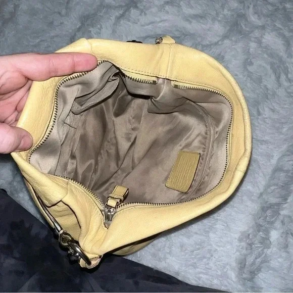 Coach Isabelle Madison Leather Shoulder Bag - Light Yellow Spring SEE PHOTOS
